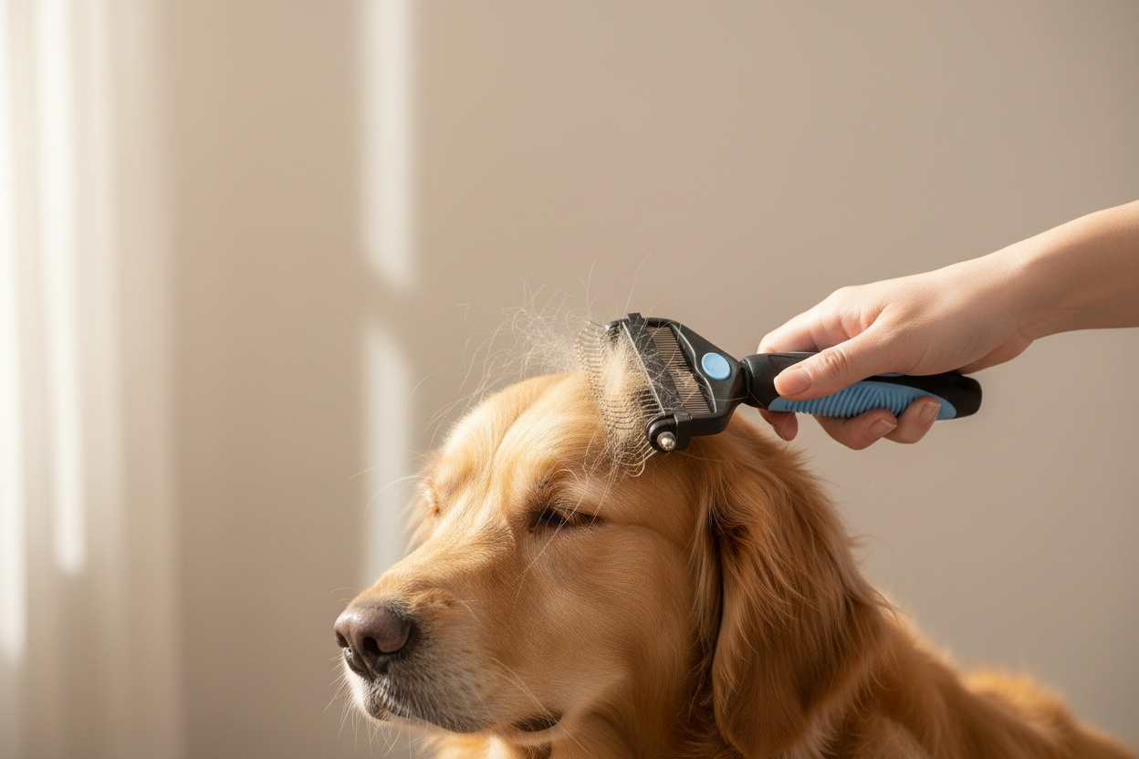 3-in-1 Dog Grooming Comb Lifestyle Hero