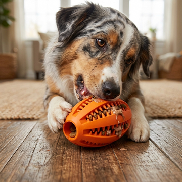 Dog Chew Toy Ball – Durable Natural Rubber Treat Dispensing & Fetch Toy for Dogs