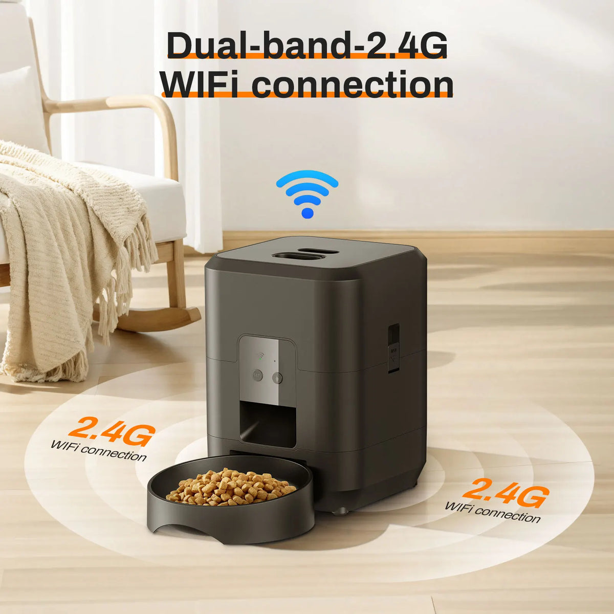 Automatic Pet Feeder with LCD Display & WiFi Control | Cat & Dog Food Dispenser
