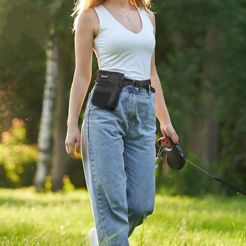 Dog Training Treat Pouch – Hands-Free Waist Bag for Walks & Obedience Training