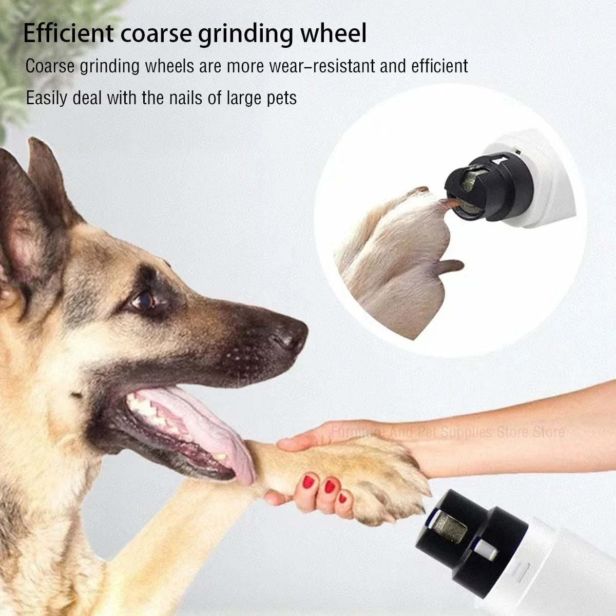 Pet Nail Grinder for Dogs & Cats – Quiet, USB Rechargeable with LED Light