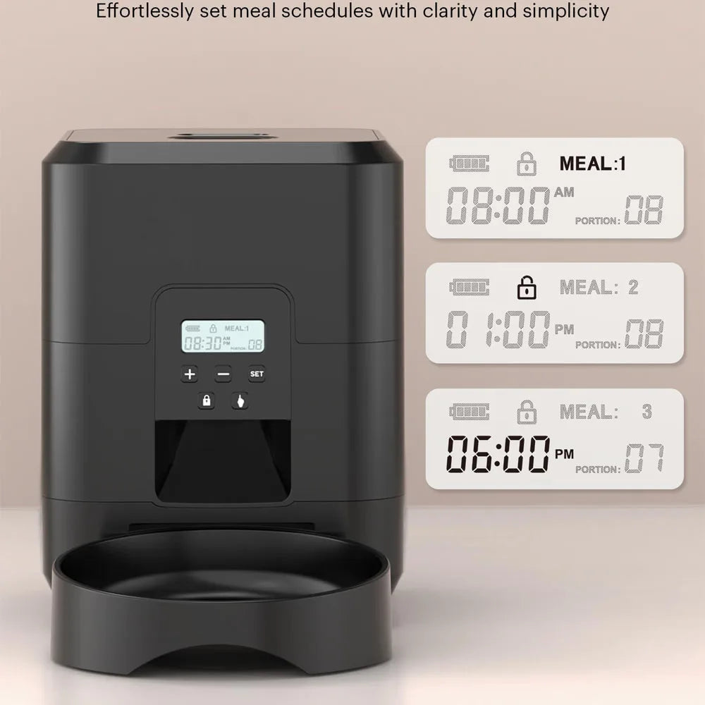 Automatic Pet Feeder with LCD Display & WiFi Control | Cat & Dog Food Dispenser