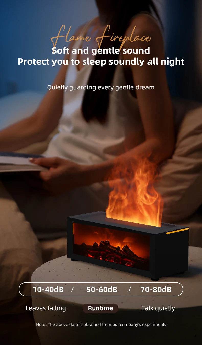 3D Flame Aromatherapy Diffuser & Humidifier | Calming Essential Oil Diffuser for Pets and Home