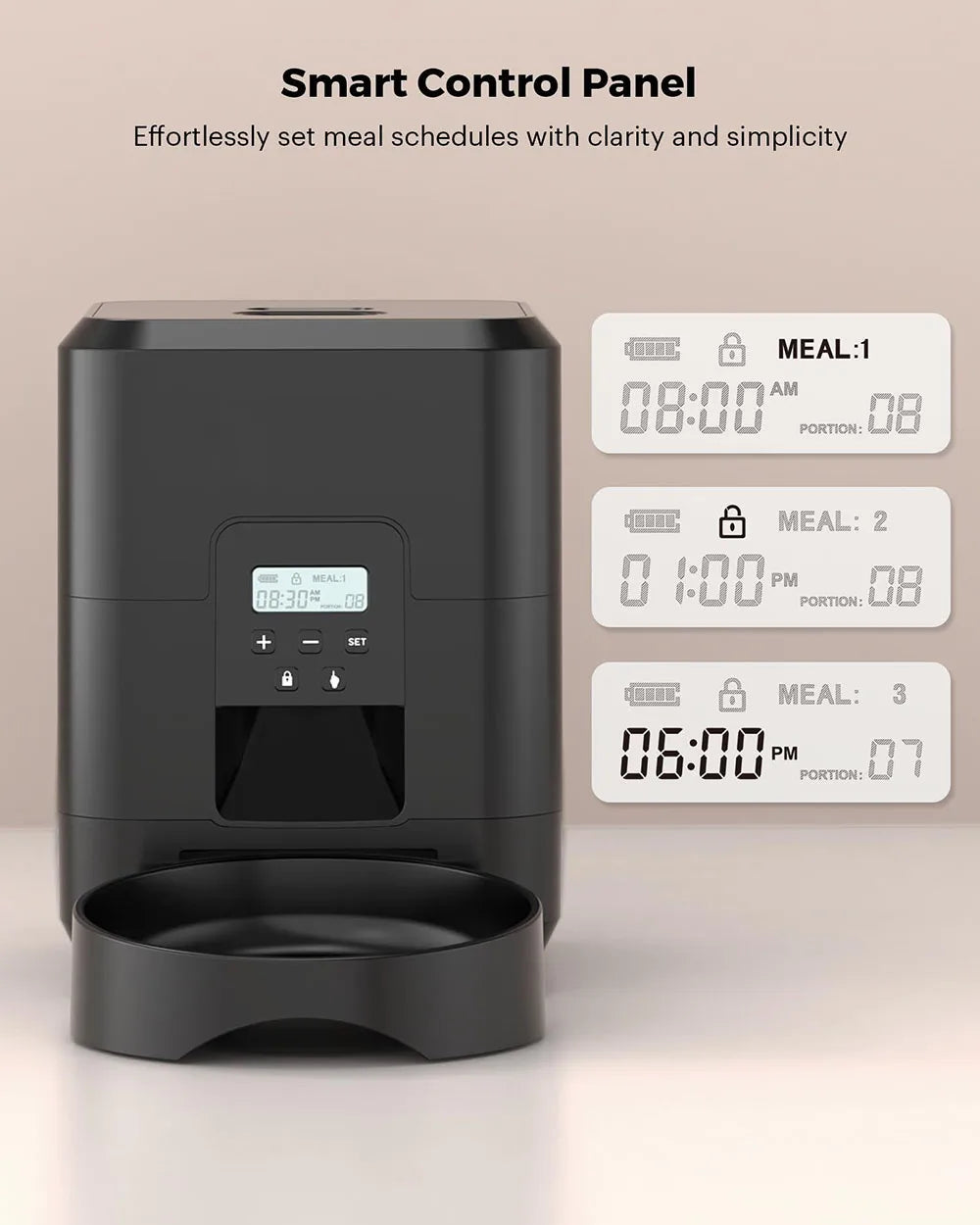 Automatic Pet Feeder with LCD Display & WiFi Control | Cat & Dog Food Dispenser
