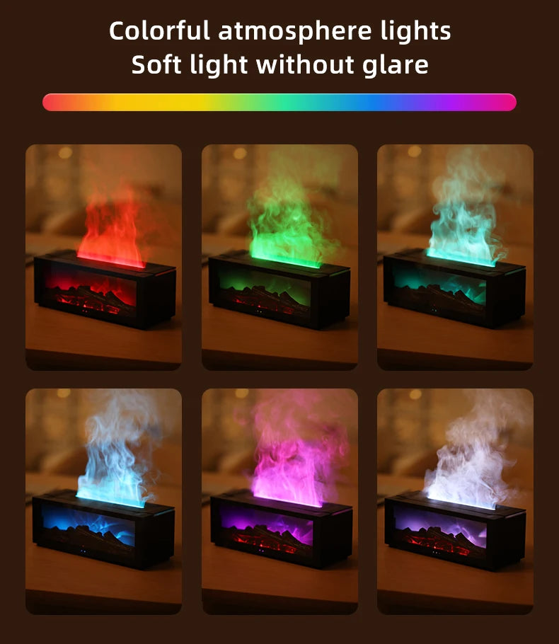 3D Flame Aromatherapy Diffuser & Humidifier | Calming Essential Oil Diffuser for Pets and Home