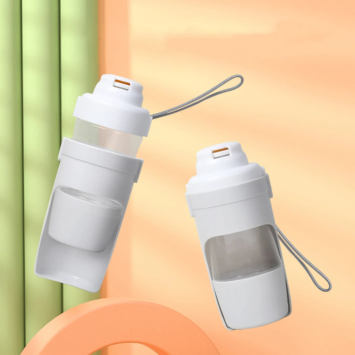 2-in-1 Pet Water Bottle & Food Container for Travel