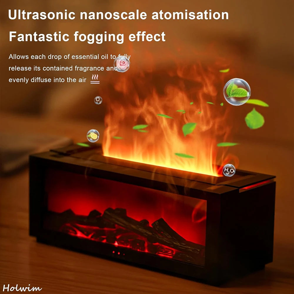 3D Flame Aromatherapy Diffuser & Humidifier | Calming Essential Oil Diffuser for Pets and Home
