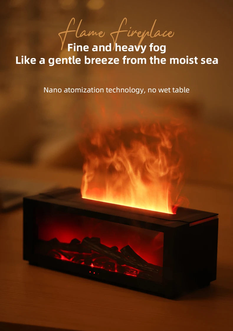 3D Flame Aromatherapy Diffuser & Humidifier | Calming Essential Oil Diffuser for Pets and Home
