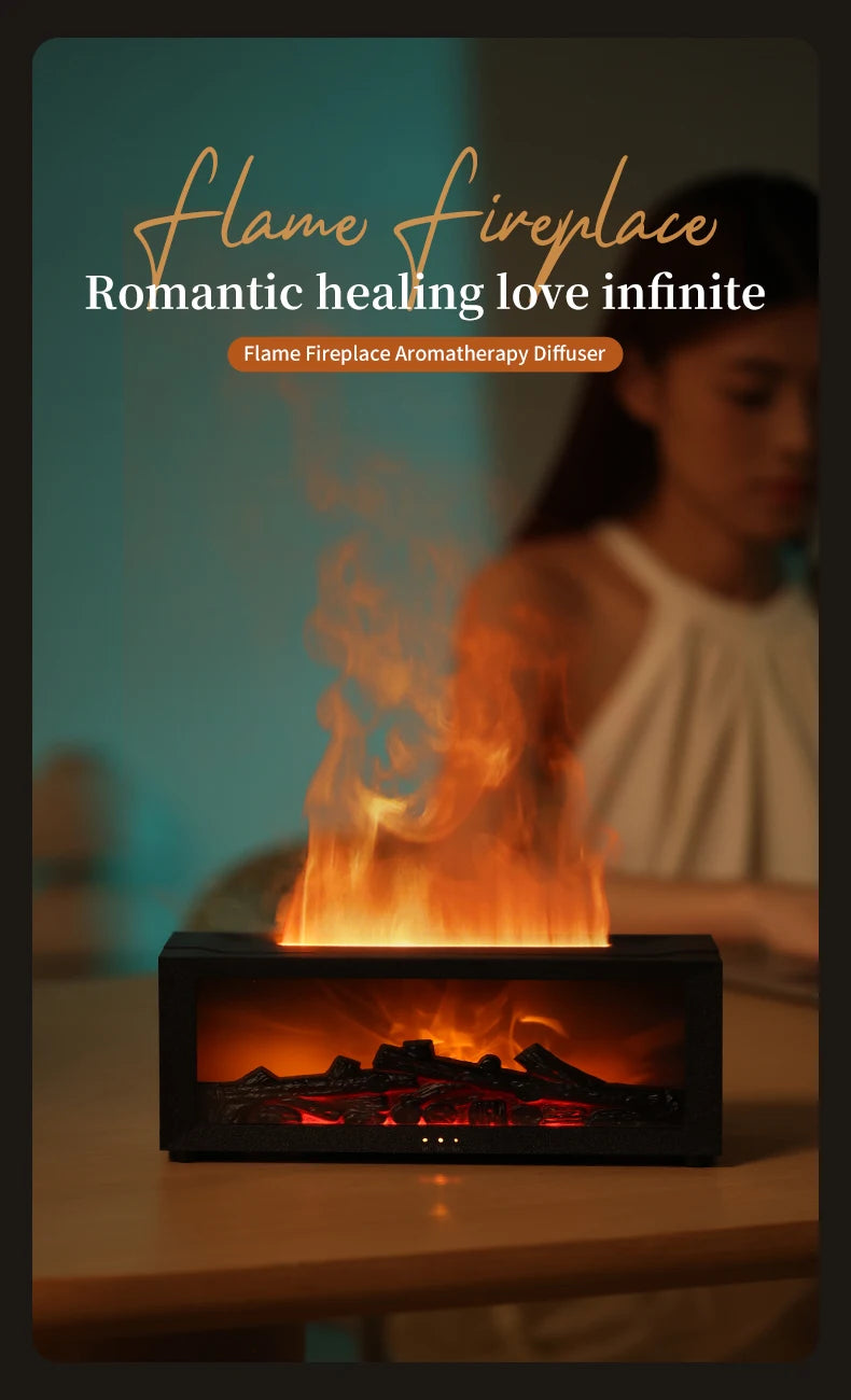 3D Flame Aromatherapy Diffuser & Humidifier | Calming Essential Oil Diffuser for Pets and Home