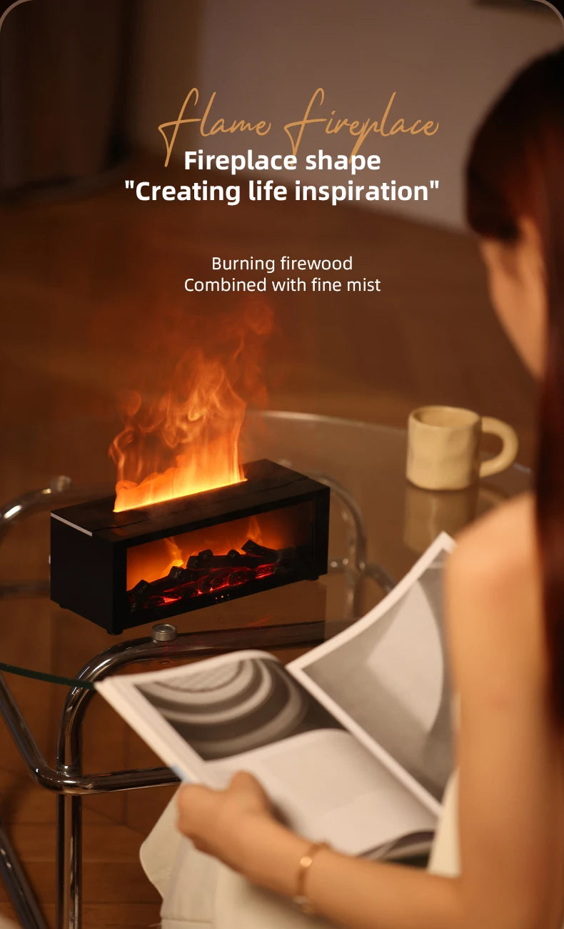 3D Flame Aromatherapy Diffuser & Humidifier | Calming Essential Oil Diffuser for Pets and Home