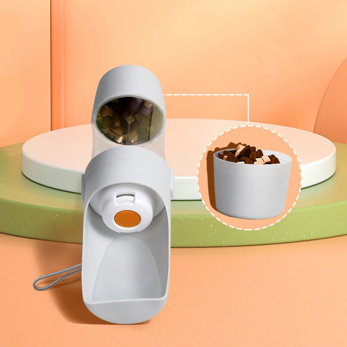 2-in-1 Pet Water Bottle & Food Container for Travel