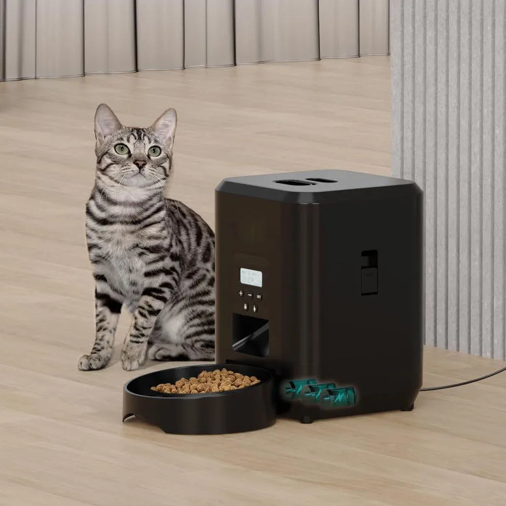 Automatic Pet Feeder with LCD Display & WiFi Control | Cat & Dog Food Dispenser