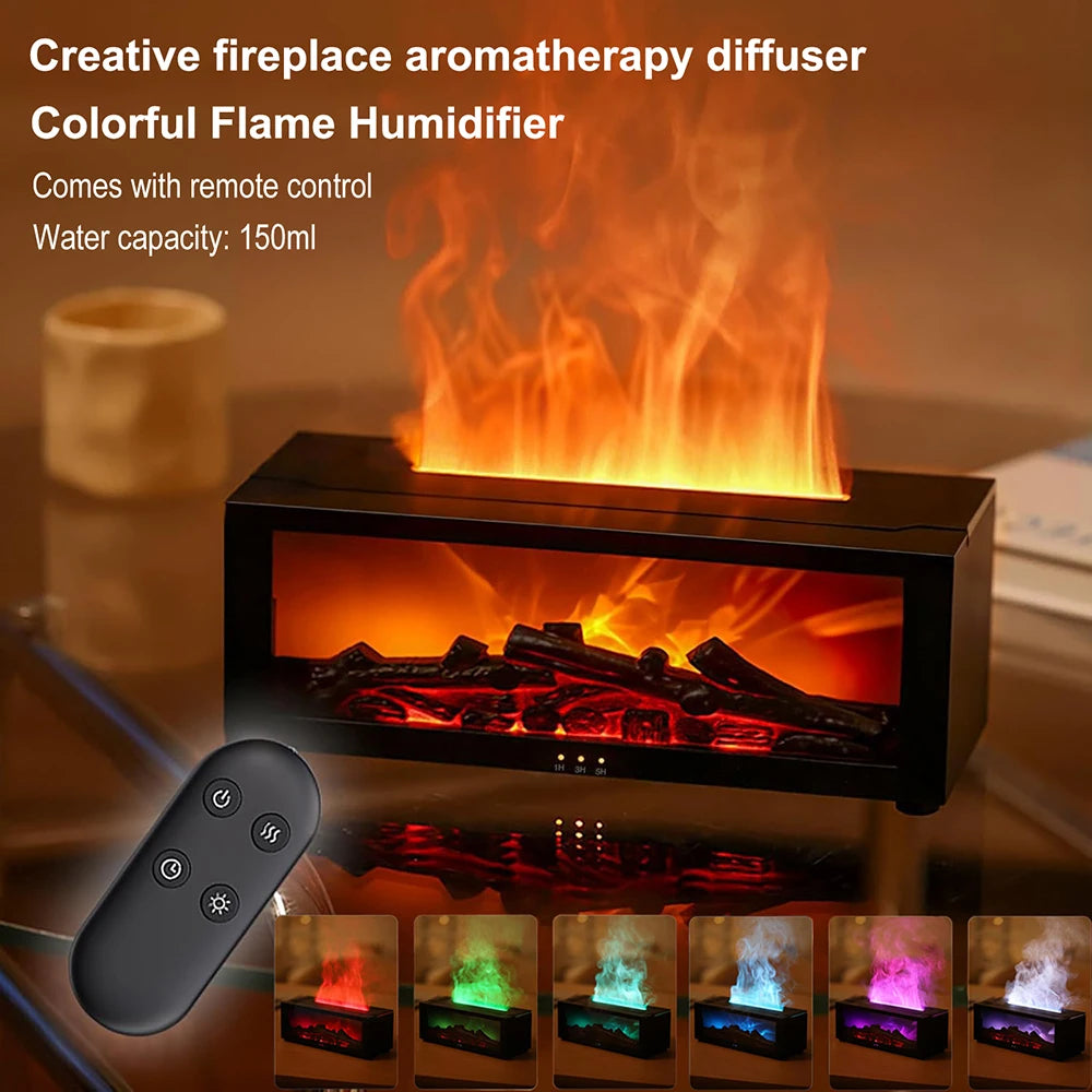 3D Flame Aromatherapy Diffuser & Humidifier | Calming Essential Oil Diffuser for Pets and Home