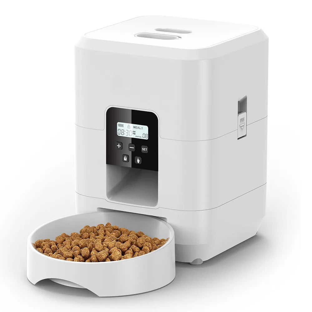 Automatic Pet Feeder with LCD Display & WiFi Control | Cat & Dog Food Dispenser