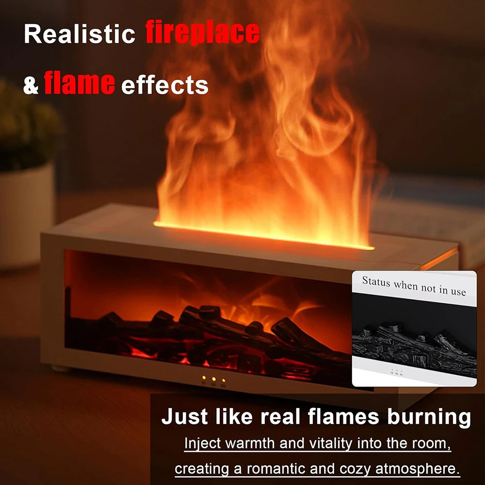 3D Flame Aromatherapy Diffuser & Humidifier | Calming Essential Oil Diffuser for Pets and Home