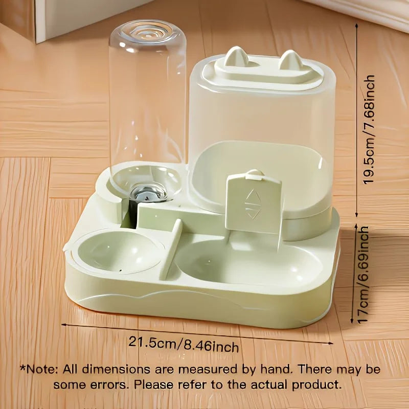 2-in-1 Pet Feeder & Water Dispenser for Cats & Dogs | Large Capacity, Travel-Friendly