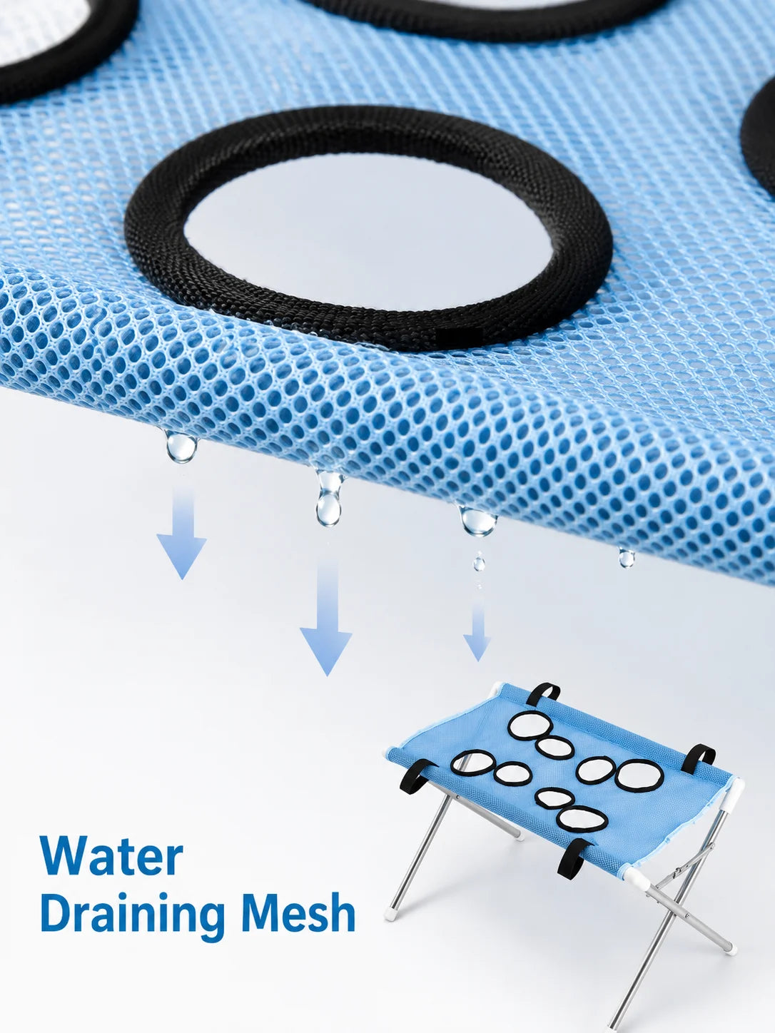 Foldable Pet Bathing Hammock – Dog & Cat Grooming & Drying Stand for Small Pets