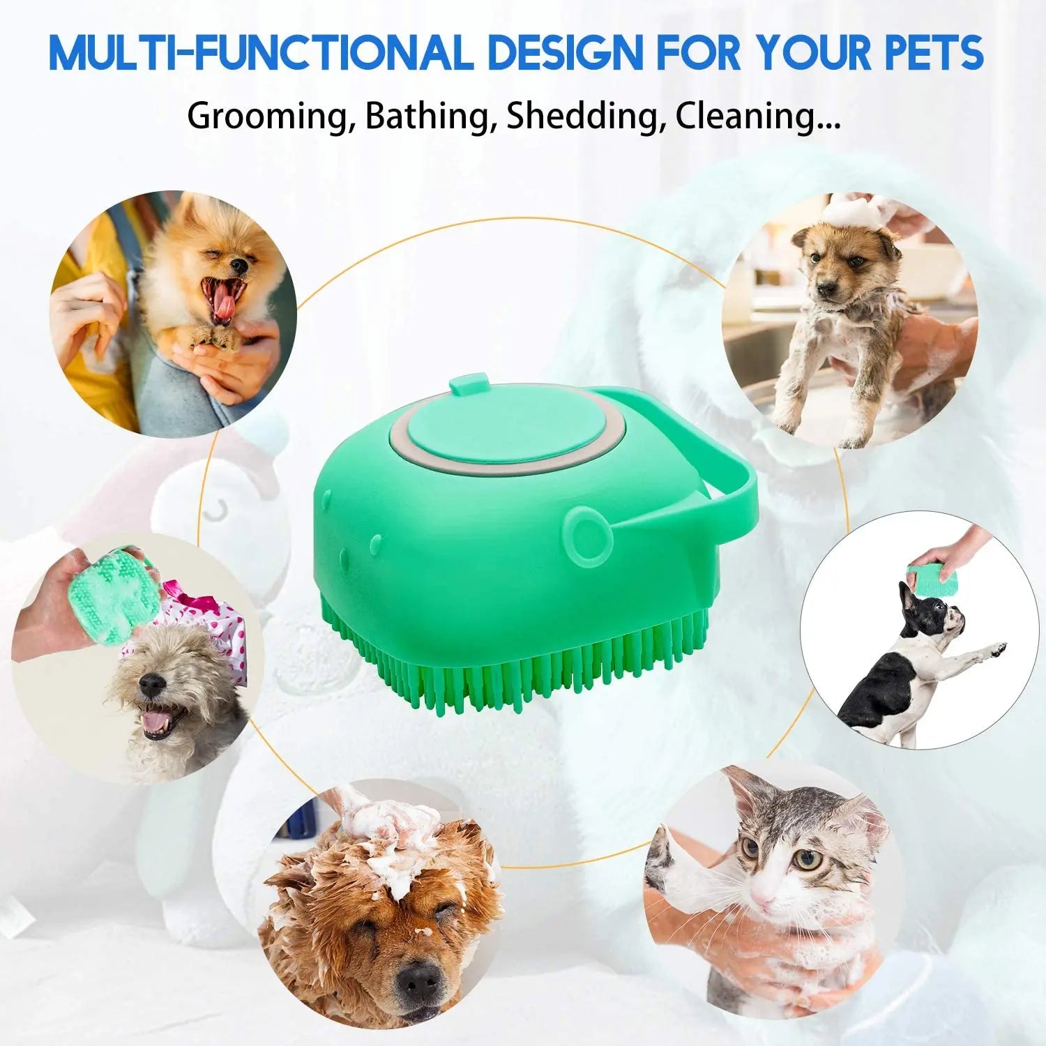 Silicone Grooming Pet Scrubber