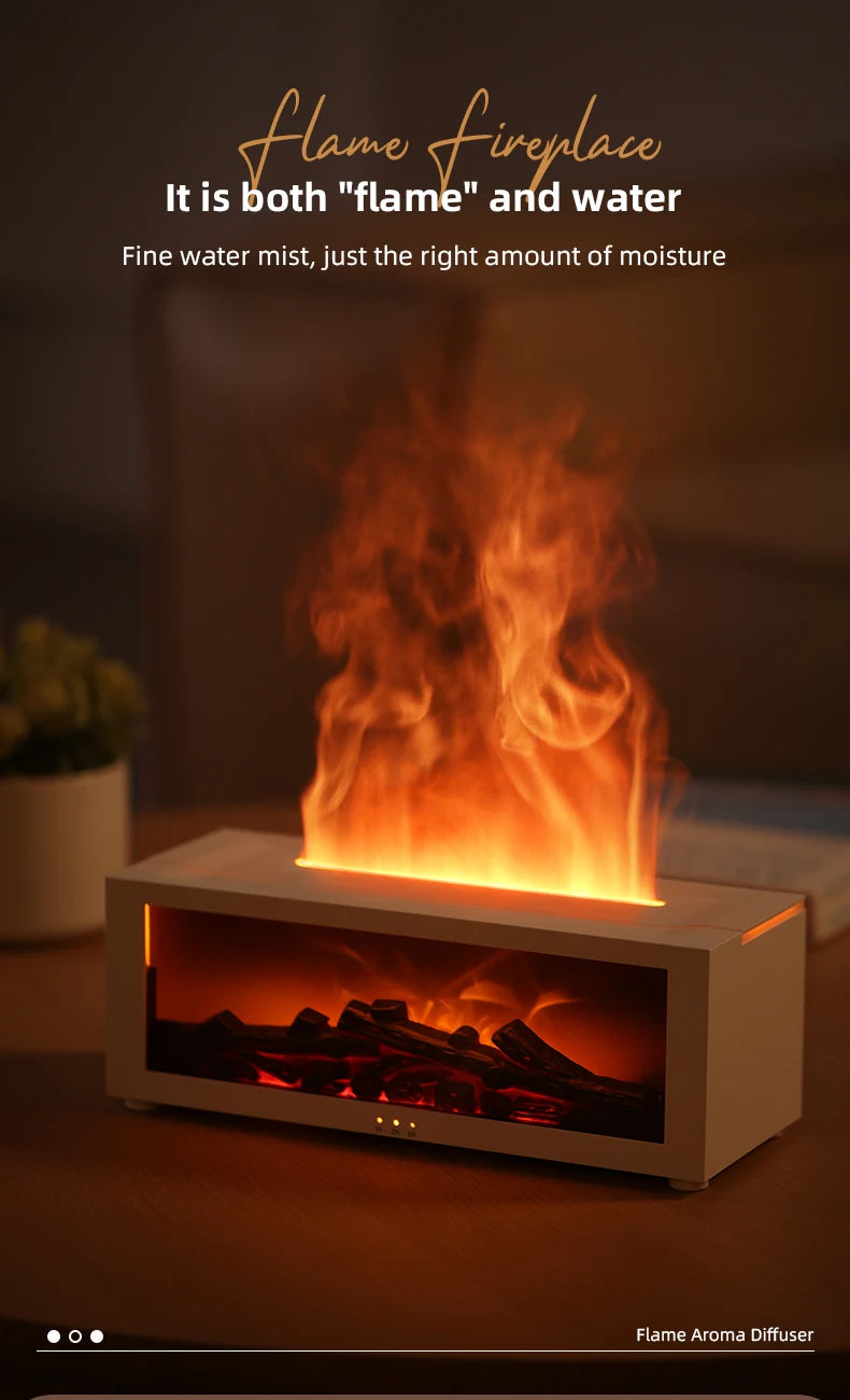 3D Flame Aromatherapy Diffuser & Humidifier | Calming Essential Oil Diffuser for Pets and Home