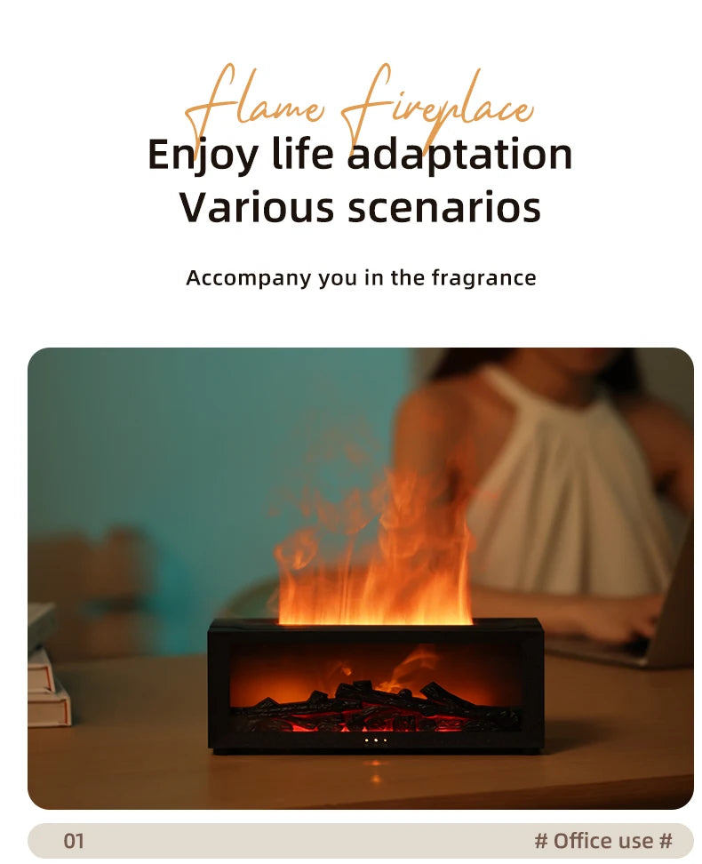 3D Flame Aromatherapy Diffuser & Humidifier | Calming Essential Oil Diffuser for Pets and Home