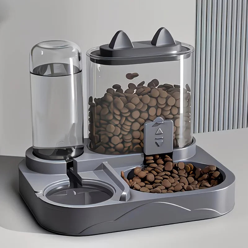 2-in-1 Pet Feeder & Water Dispenser for Cats & Dogs | Large Capacity, Travel-Friendly
