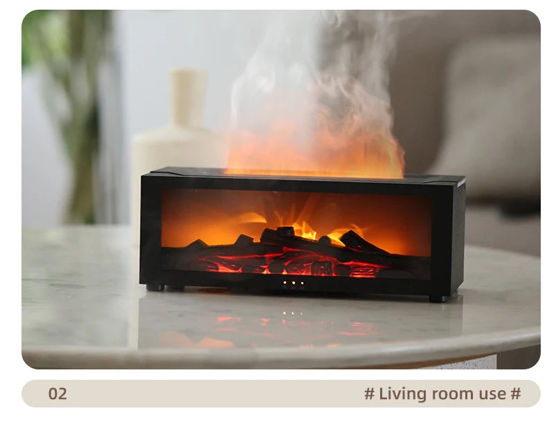 3D Flame Aromatherapy Diffuser & Humidifier | Calming Essential Oil Diffuser for Pets and Home