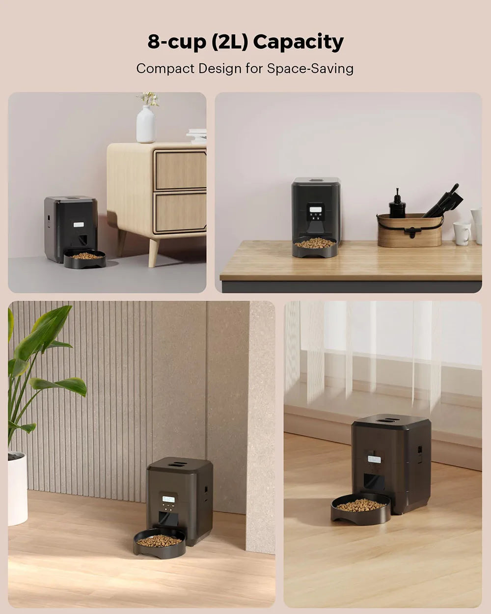 Automatic Pet Feeder with LCD Display & WiFi Control | Cat & Dog Food Dispenser