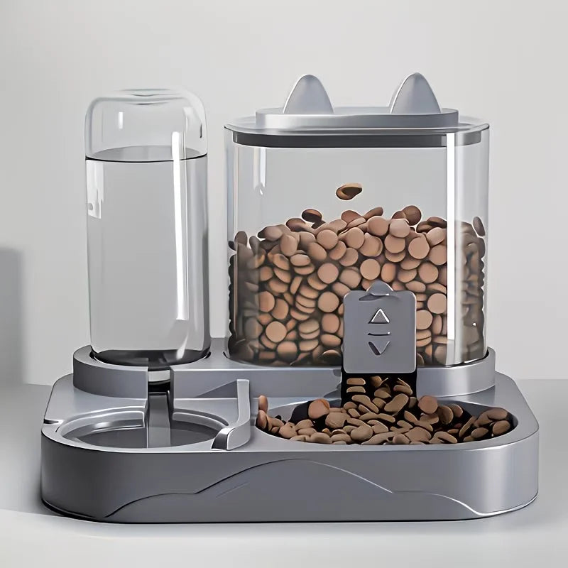 2-in-1 Pet Feeder & Water Dispenser for Cats & Dogs | Large Capacity, Travel-Friendly
