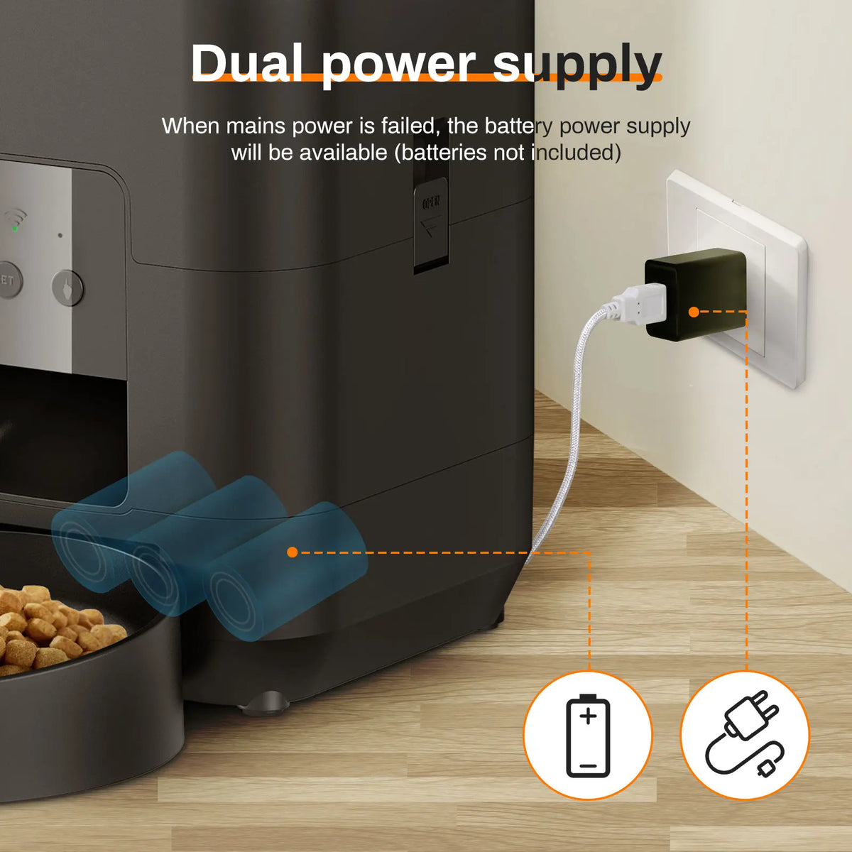 Automatic Pet Feeder with LCD Display & WiFi Control | Cat & Dog Food Dispenser