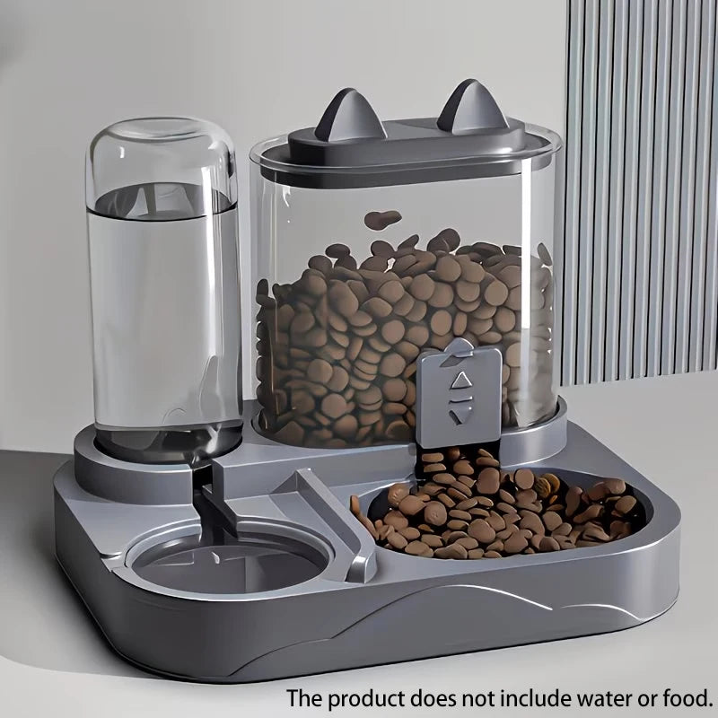 2-in-1 Pet Feeder & Water Dispenser for Cats & Dogs | Large Capacity, Travel-Friendly