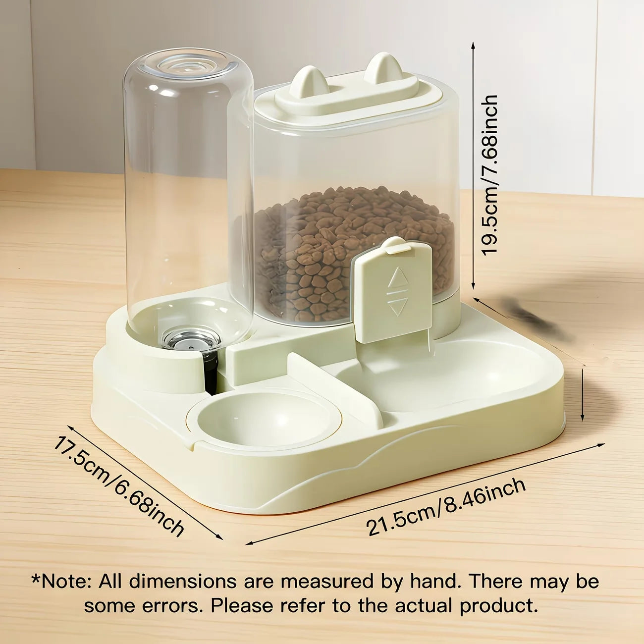 2-in-1 Pet Feeder & Water Dispenser for Cats & Dogs | Large Capacity, Travel-Friendly