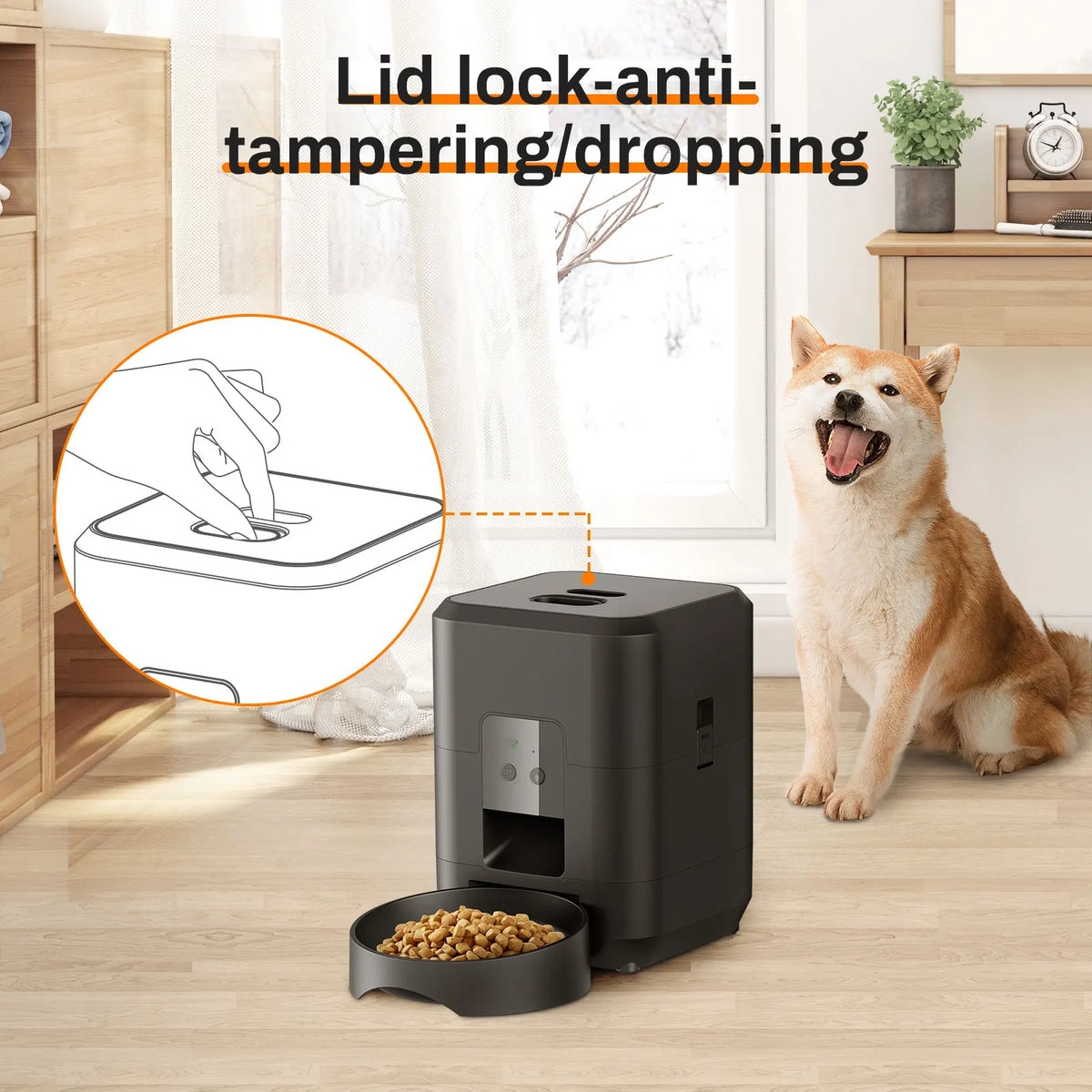 Automatic Pet Feeder with LCD Display & WiFi Control | Cat & Dog Food Dispenser