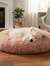Round Plush Pet Bed Lifestyle